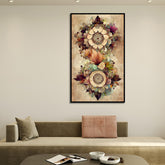 Vintage Floral Wall Painting Rustic Botanical Flower Canvas Wall Painting